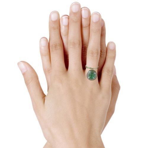 Bague Laiton Bulle Pâte de Verre et Perles - Classics - LES POULETTES BIJOUX - Modalova