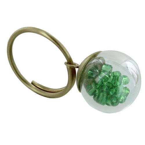 Bague Laiton Bulle Pâte de Verre et Perles - Classics - LES POULETTES BIJOUX - Modalova