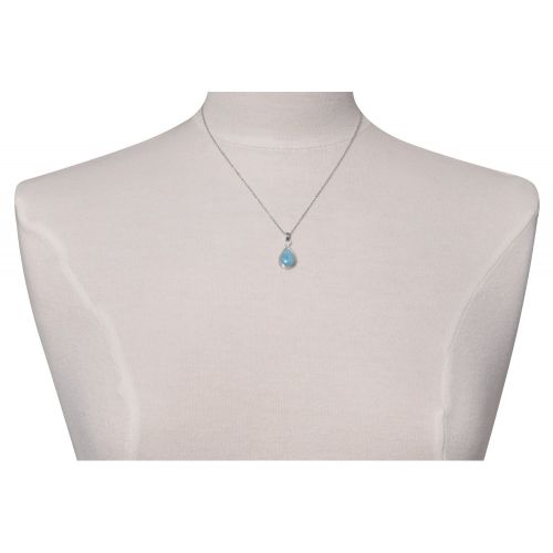 Collier Argent Goutte de Larimar - LES POULETTES BIJOUX - Modalova