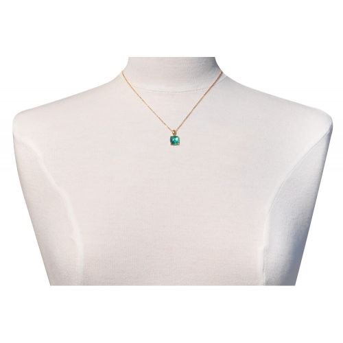 Pendentif Argent Doré Carré de Zirconium - LES POULETTES BIJOUX - Modalova