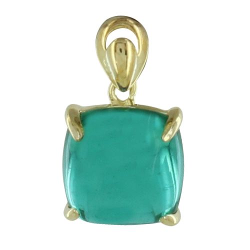 Pendentif Argent Doré Carré de Zirconium - LES POULETTES BIJOUX - Modalova