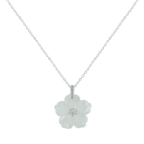 Collier Argent 925 Fleur de Nacre - taille 42 cm - LES POULETTES BIJOUX - Modalova