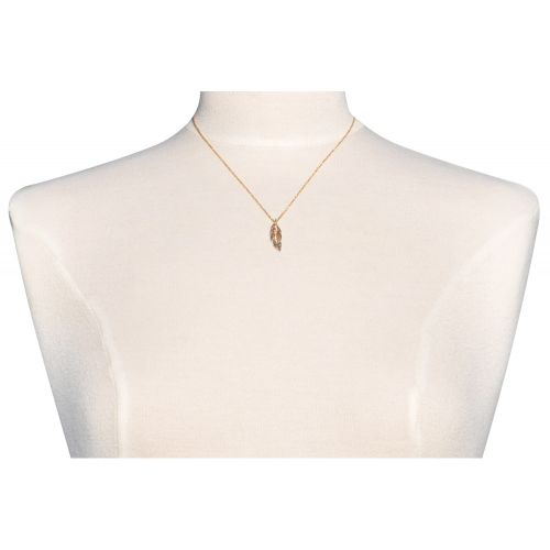 Pendentif Plaqué Petite Plume - Petit Modèle - LES POULETTES BIJOUX - Modalova