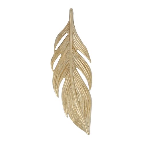 Pendentif Plaqué Petite Plume - Petit Modèle - LES POULETTES BIJOUX - Modalova