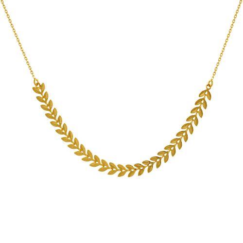 Collier Plaqué Laurier - LES POULETTES BIJOUX - Modalova