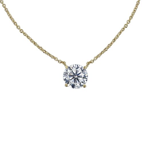 Collier Plaqué Solitaire Cristal 9mm - LES POULETTES BIJOUX - Modalova