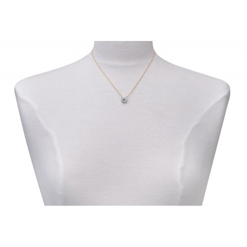 Collier Plaqué Solitaire Cristal 9mm - LES POULETTES BIJOUX - Modalova