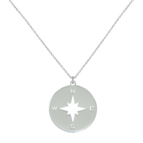 Collier Rhodié Rose des Vents - LES POULETTES BIJOUX - Modalova