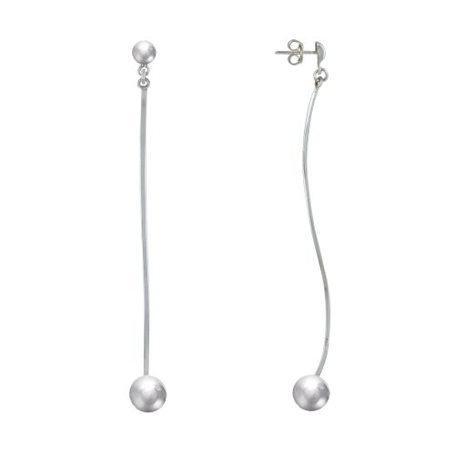 Boucles d'Oreilles 925 Vague et Perle - LES POULETTES BIJOUX - Modalova