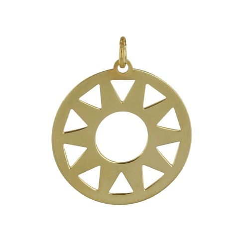 Pendentif Argent Doré Soleil Ajouré - LES POULETTES BIJOUX - Modalova