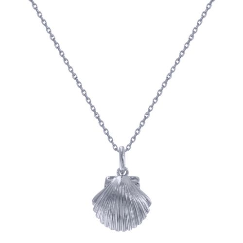 Collier Rhodié Coquille St Jacques - LES POULETTES BIJOUX - Modalova
