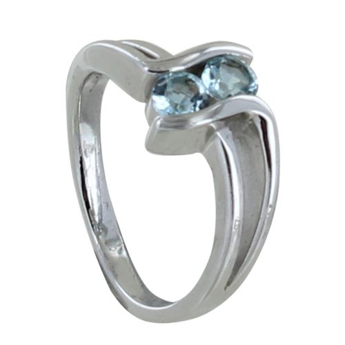 Bague Argent Rhodié Double Topaze - taille 53 - LES POULETTES BIJOUX - Modalova