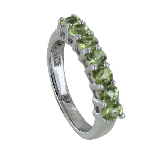 Bague Argent 925 Rhodié Alliance Peridot - taille 50 - LES POULETTES BIJOUX - Modalova