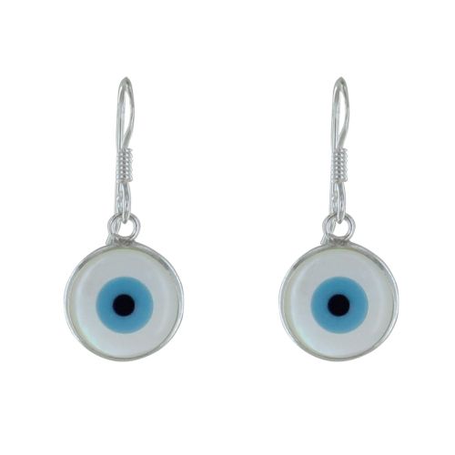 Boucles d'Oreilles Argent 925 Oeil de Nacre Ivoire - LES POULETTES BIJOUX - Modalova