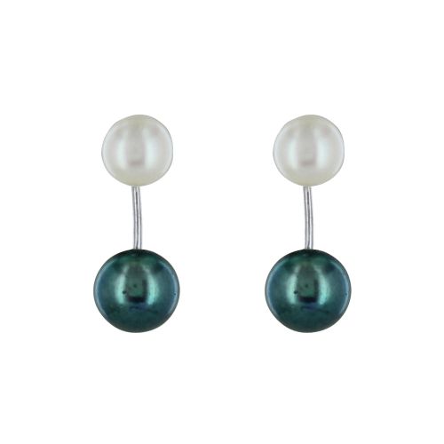 Boucles d'Oreilles Clou Argent Une Perle de Culture Blanche e - LES POULETTES BIJOUX - Modalova