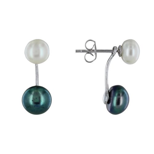 Boucles d'Oreilles Clou Argent Une Perle de Culture Blanche e - LES POULETTES BIJOUX - Modalova