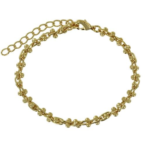 Bracelet Plaqué Maillons Ovales et Double Perles - LES POULETTES BIJOUX - Modalova