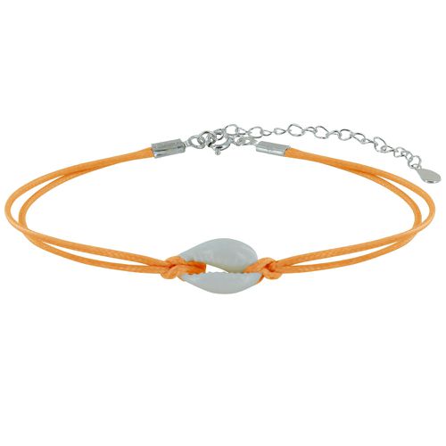 Bracelet Lien Coquillage Cauris - Orange - LES POULETTES BIJOUX - Modalova