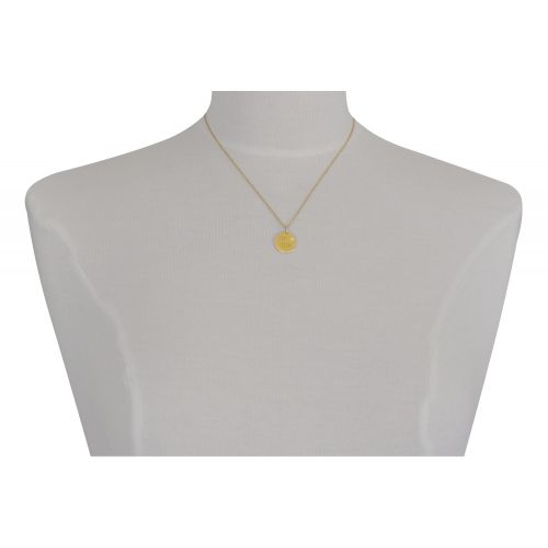 Collier Plaqué Médaille Ronde Gravée Mon Etoile - LES POULETTES BIJOUX - Modalova