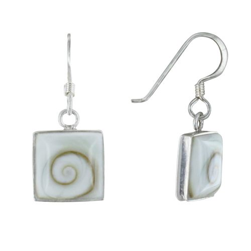 Boucles d'Oreilles Argent Oeil de Ste Lucie Carré - LES POULETTES BIJOUX - Modalova