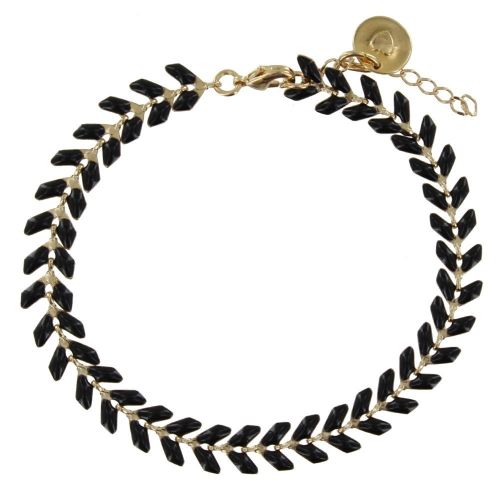 Bracelet Laurier Plaqué Or et Email - Classics - LES POULETTES BIJOUX - Modalova