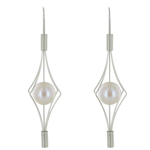 Boucles d'Oreilles Argent 925 Lanterne et Perle Blanche - LES POULETTES BIJOUX - Modalova