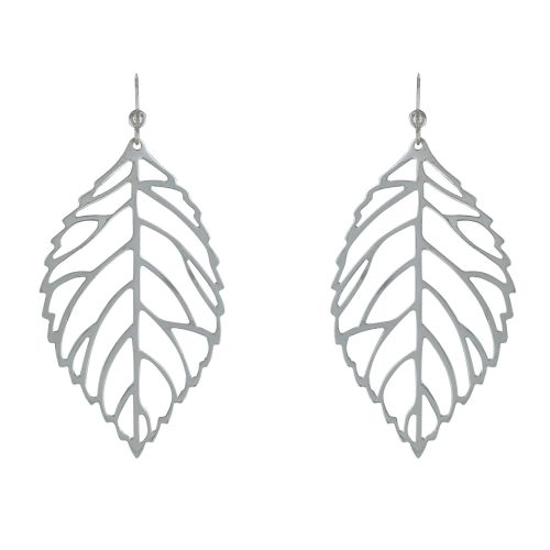 Boucles d'Oreilles Grande Feuille Ajourée - LES POULETTES BIJOUX - Modalova