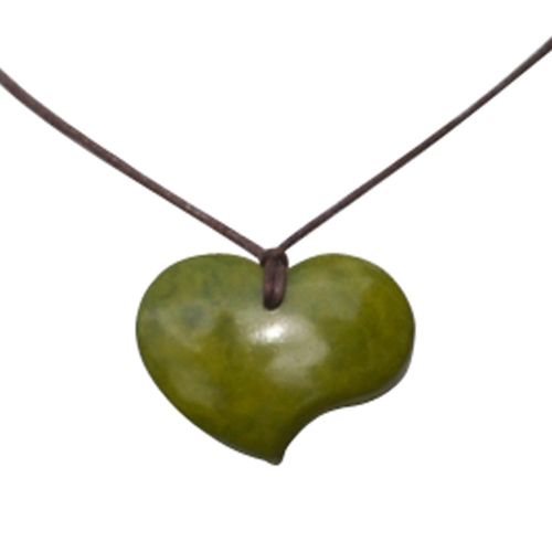 Collier Coeur en Tagua - Classics - Vert - LES POULETTES BIJOUX - Modalova