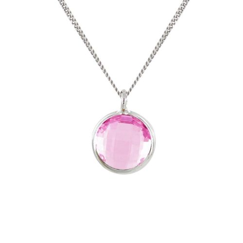Collier Argent Rond Cristal - Classics - LES POULETTES BIJOUX - Modalova