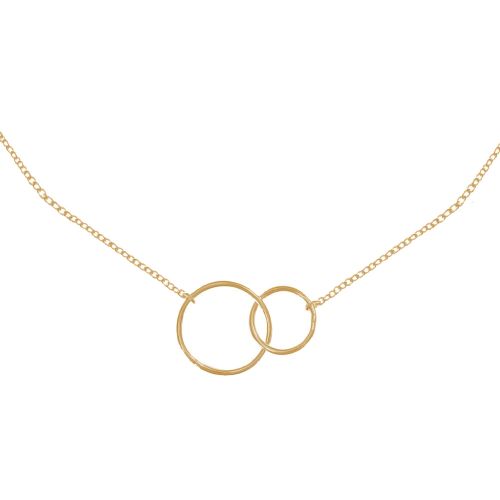 Collier Plaqué Deux Cercles - Petit Modèle - LES POULETTES BIJOUX - Modalova