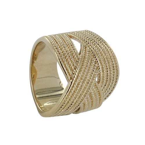 Bague Plaqué Entrelacée Torsadée - taille 56 - LES POULETTES BIJOUX - Modalova