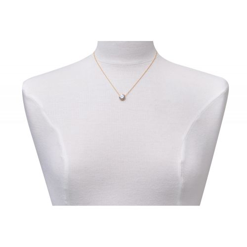 Collier Plaqué Solitaire Serti Clos 9mm - LES POULETTES BIJOUX - Modalova