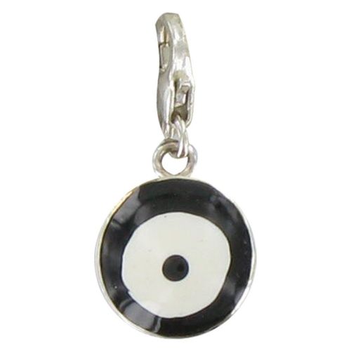 Charms Argent 925 Cible Emaillée - Classics - Noir - LES POULETTES BIJOUX - Modalova