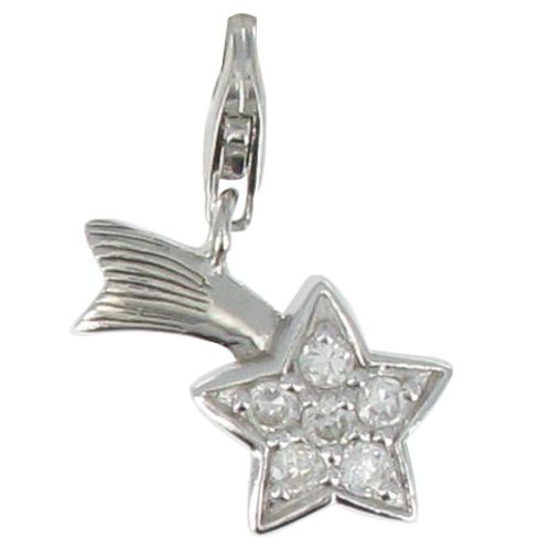 Charms Argent 925 Etoile Filante et Strass - Classics - LES POULETTES BIJOUX - Modalova