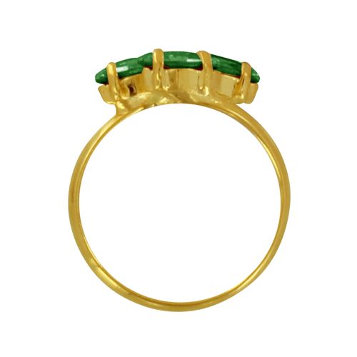 Bague Laiton Doré Trois Strass - taille 60 - LES POULETTES BIJOUX - Modalova
