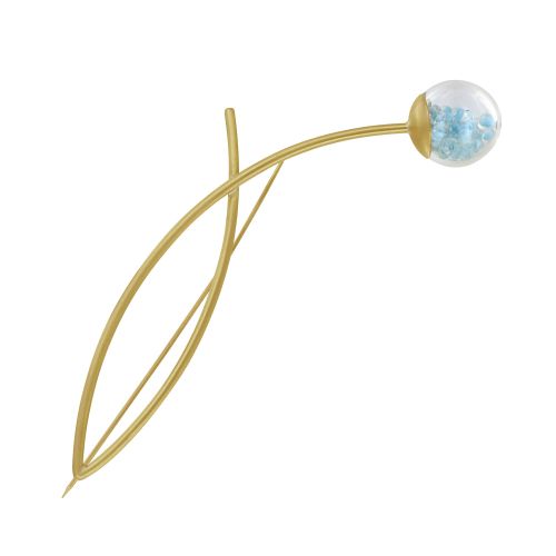 Broche Double Tiges Laiton Bulle Pâte de Verre - LES POULETTES BIJOUX - Modalova