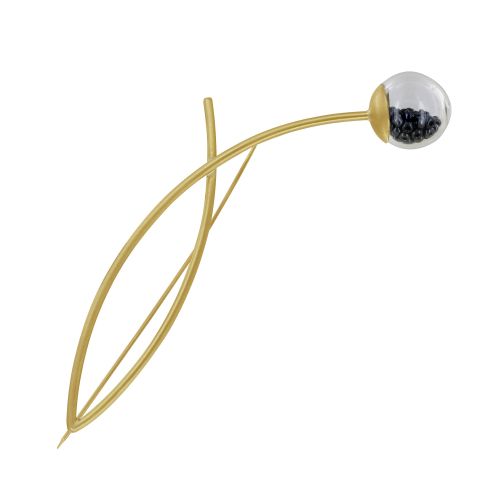 Broche Double Tiges Laiton Bulle Pâte de Verre - LES POULETTES BIJOUX - Modalova