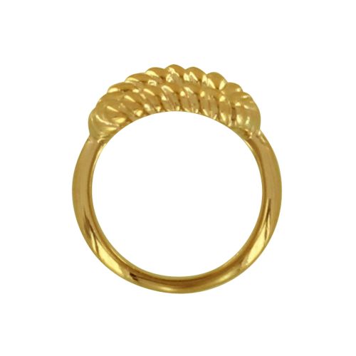 Bague Plaqué Rectangle Torsadé Ajouré - taille 54 - LES POULETTES BIJOUX - Modalova