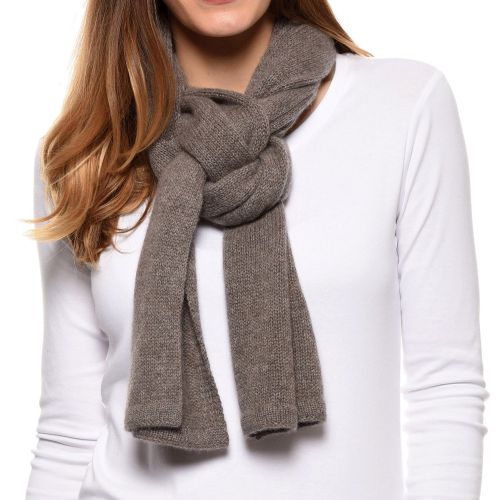 BIJOUX - Echarpe 100% Cachemire 4 Fils 172 cm x 29cm Classics - Marron - LES POULETTES - Modalova