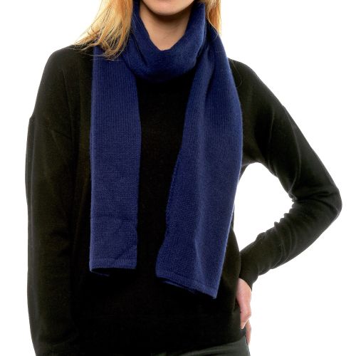 BIJOUX - Echarpe 100% Cachemire 4 Fils 172 cm x 29cm Classics - Bleu N - LES POULETTES - Modalova