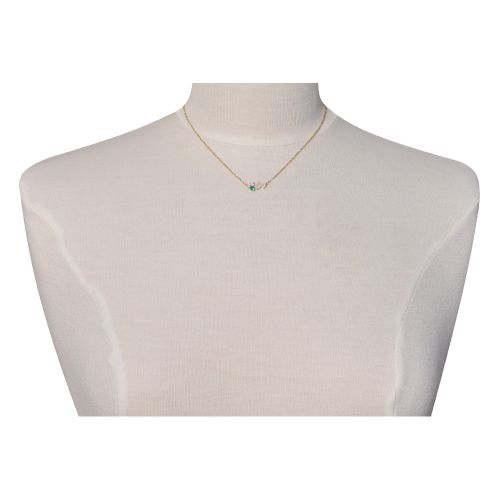 Collier Plaqué Or 5 Strass Ovale et Ronds - LES POULETTES BIJOUX - Modalova