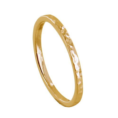 Bague Plaqué Alliance Fine Martelée - taille 56 - LES POULETTES BIJOUX - Modalova