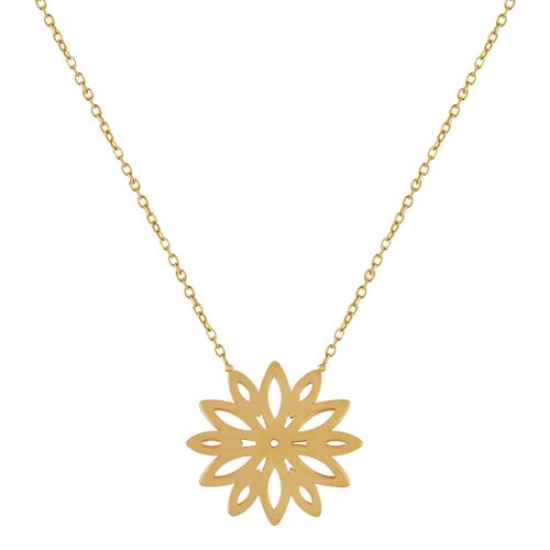 Collier Plaqué Fleur de Nénuphar - LES POULETTES BIJOUX - Modalova