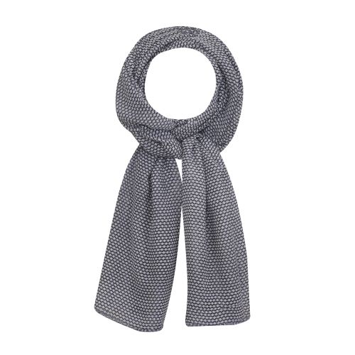 BIJOUX - Echarpe 100% Laine Beige Vagues Navy - LES POULETTES - Modalova