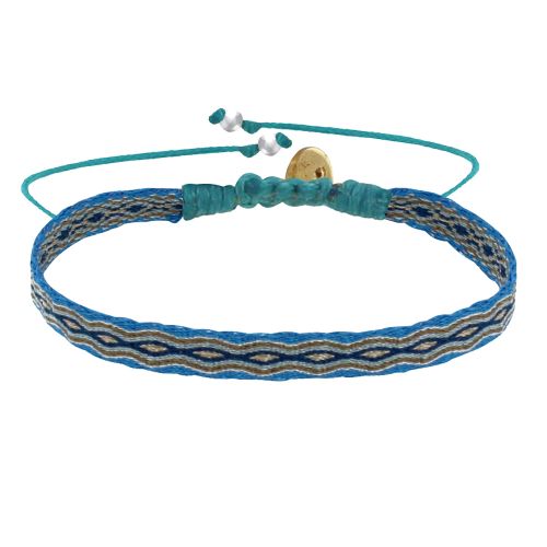 Bracelet Lien Tissé Losanges Marrons - LES POULETTES BIJOUX - Modalova