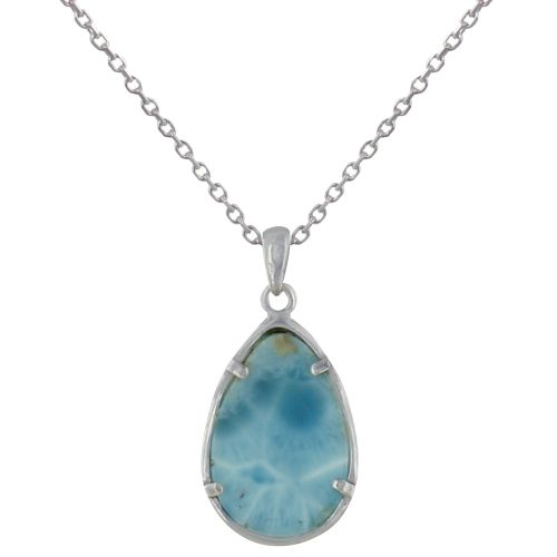 Pendentif Argent Goutte Elfique de Larimar - LES POULETTES BIJOUX - Modalova