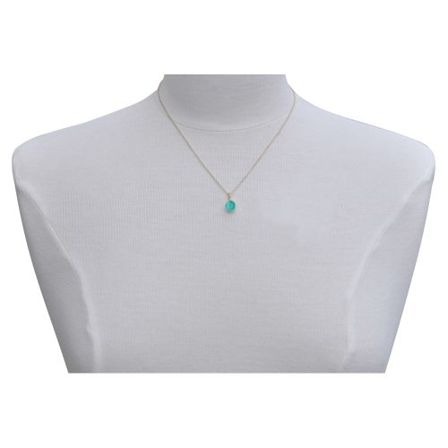 Collier Plaqué Pendentif Perle d'Amazonite - LES POULETTES BIJOUX - Modalova