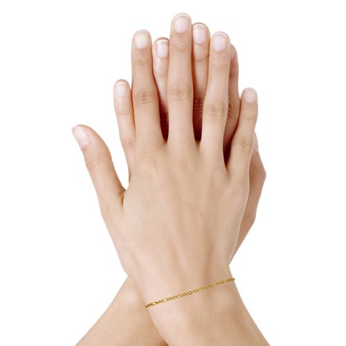 Bracelet Plaqué Mailles Figaro - LES POULETTES BIJOUX - Modalova