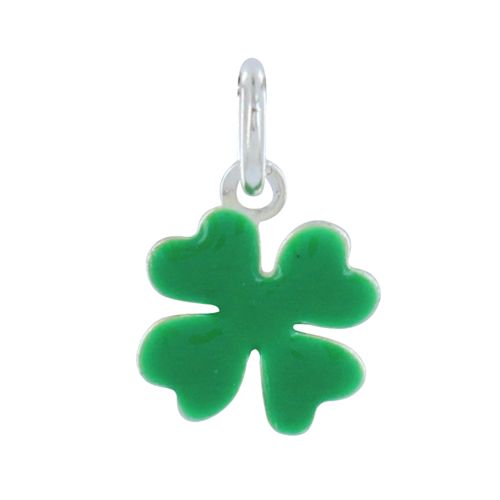 Pendentif Argent 925 Mini Trèfle Émaillé - LES POULETTES BIJOUX - Modalova