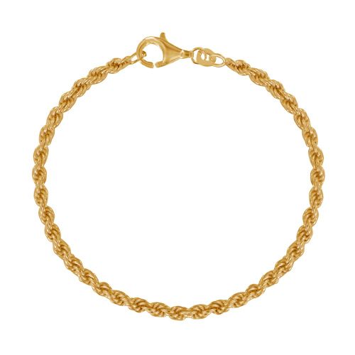 Bracelet Plaqué Mailles Corde 3mm - LES POULETTES BIJOUX - Modalova